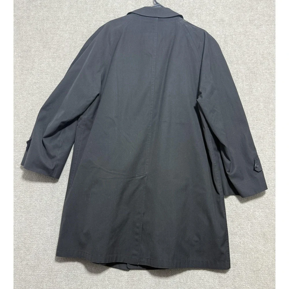 Vintage Bonds Fifth Avenue‎ Coat Mens 42S Black Car Coat Raglan Faux Fur 60s